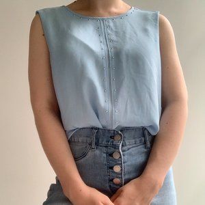 Michael Kors Pale Blue Sleeveless Top (S)